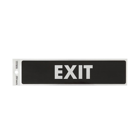 Sunburst Systems Decal Exit 2 in x 8.5 in, Brushed Chrome 5714